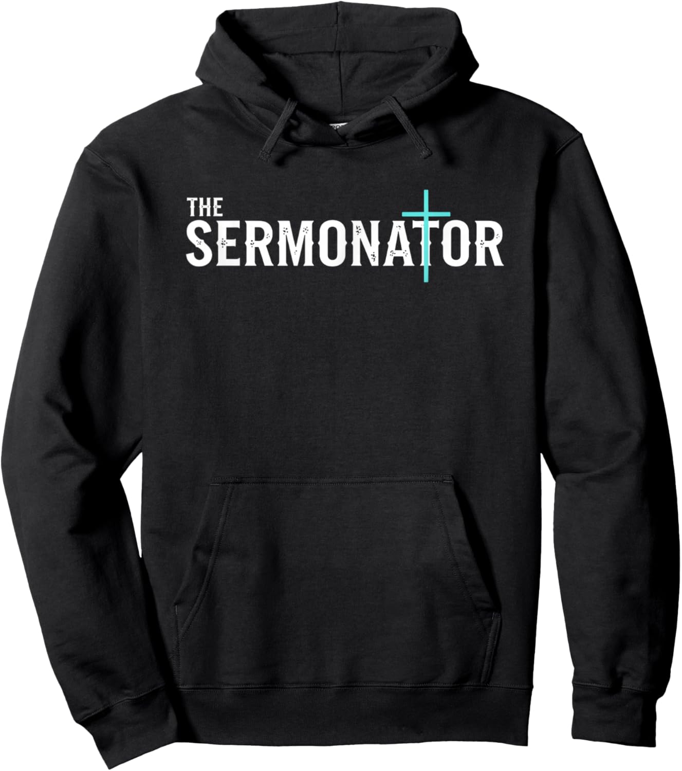 Christian The Sermonator - Pastor & Preacher Cross Design Hoodie - Hoodie | Black