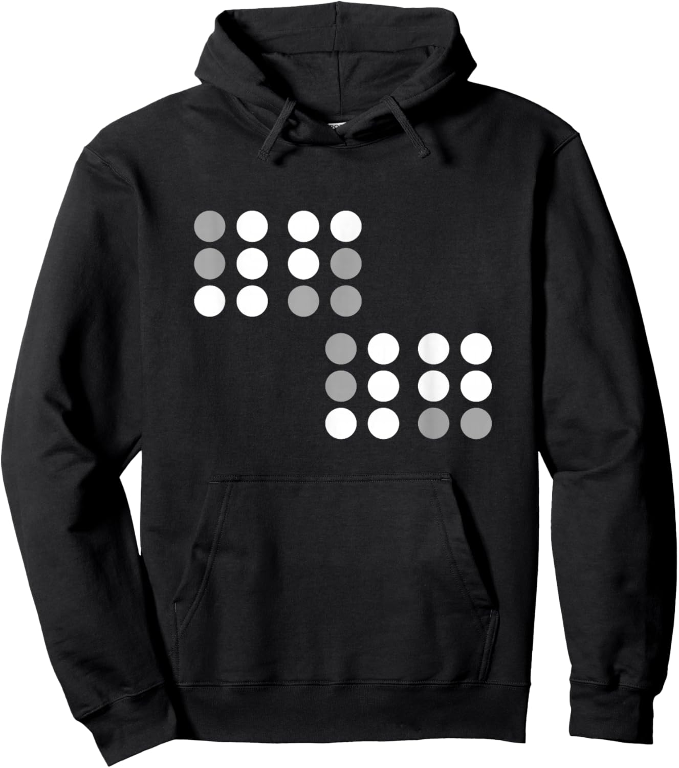 Funny Six Seven 6 7 Meme Unique Design 6 7 in Braille Hoodie - Hoodie | Black
