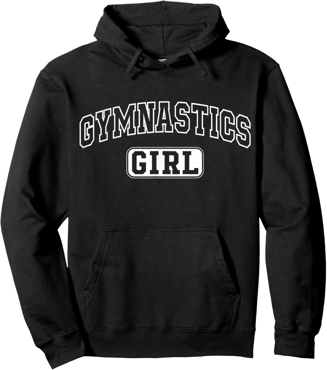 Gymnastics Girl Funny Athletic Lettering Gymnast Youth Kids Hoodie - Hoodie | Black