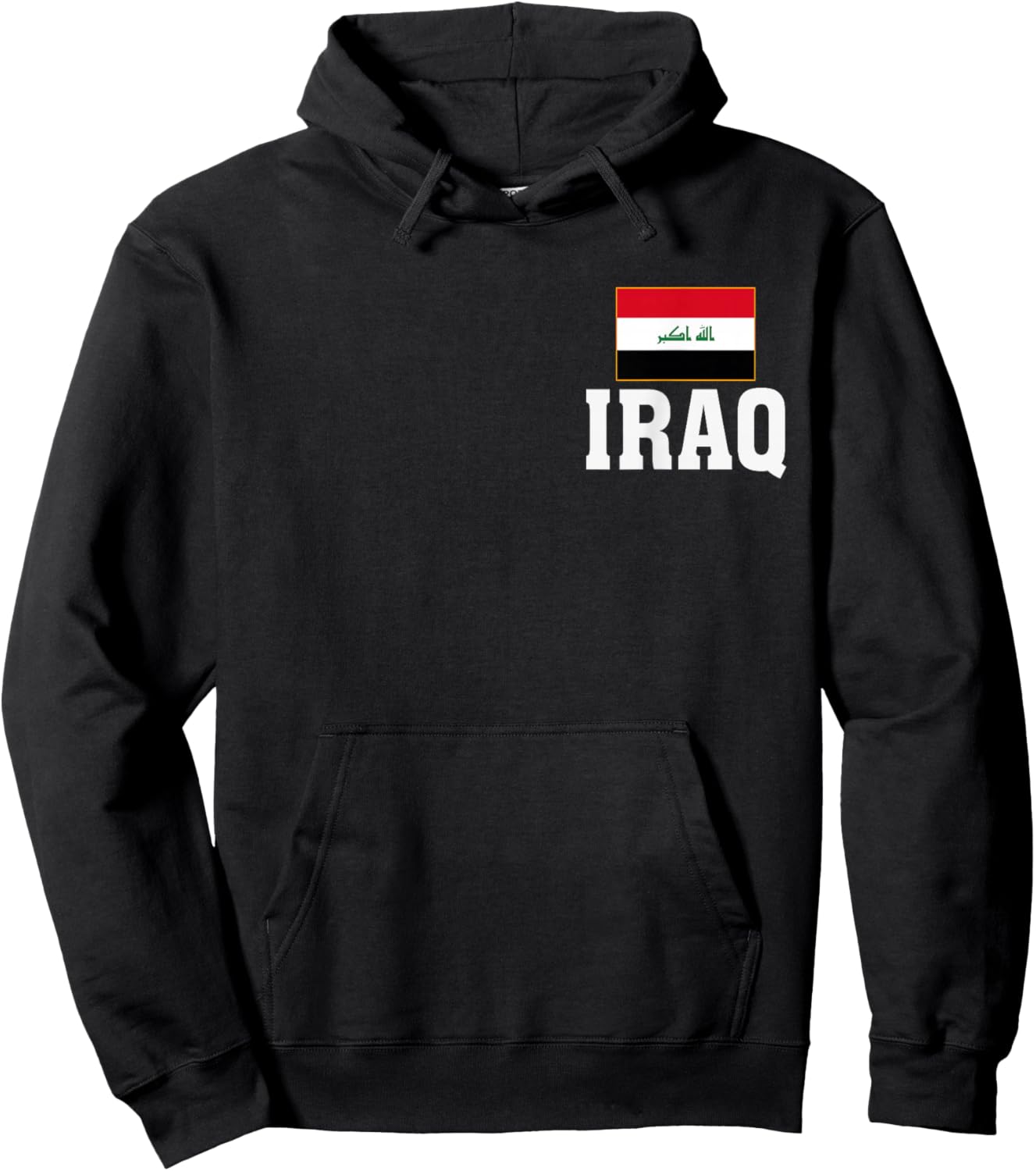 Iraq Flag Patriotic Country Roots Souvenir Hoodie - Hoodie | Black