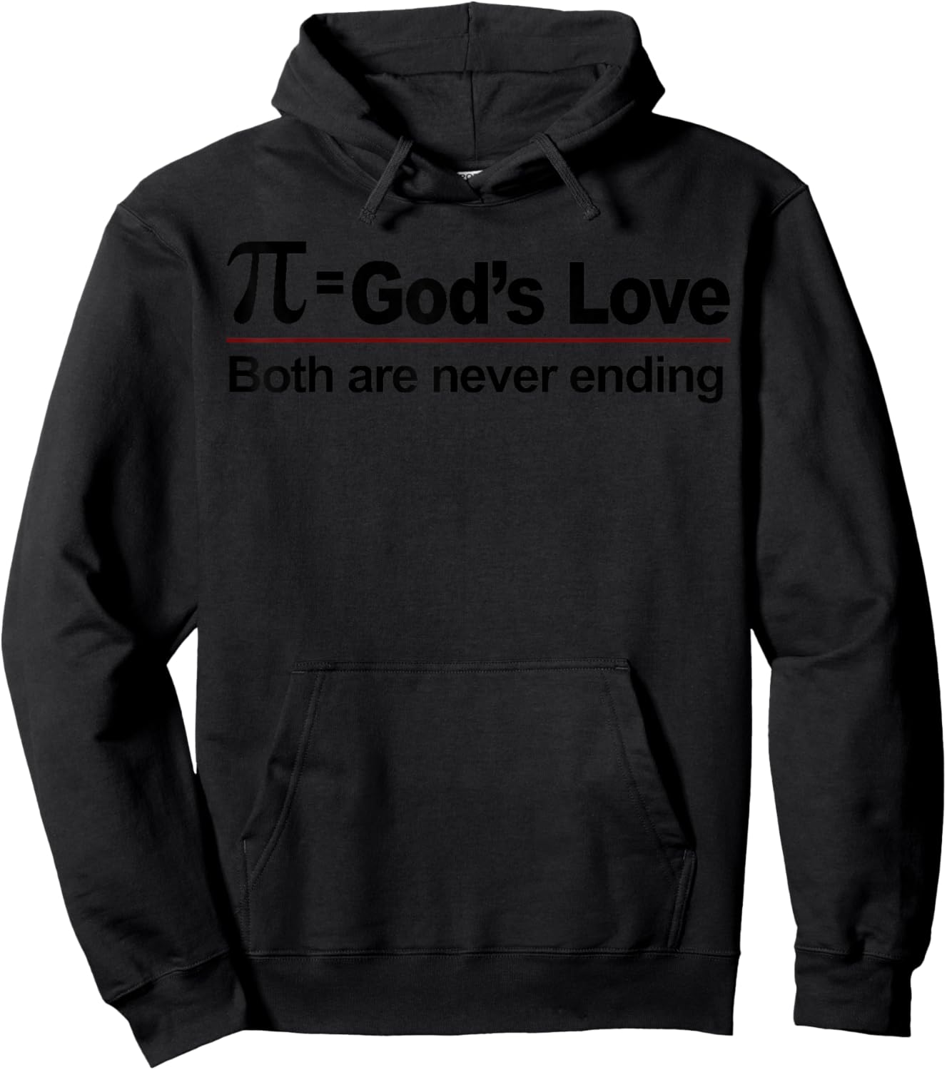 Pi Equals God’s Love Hoodie - Hoodie | Black