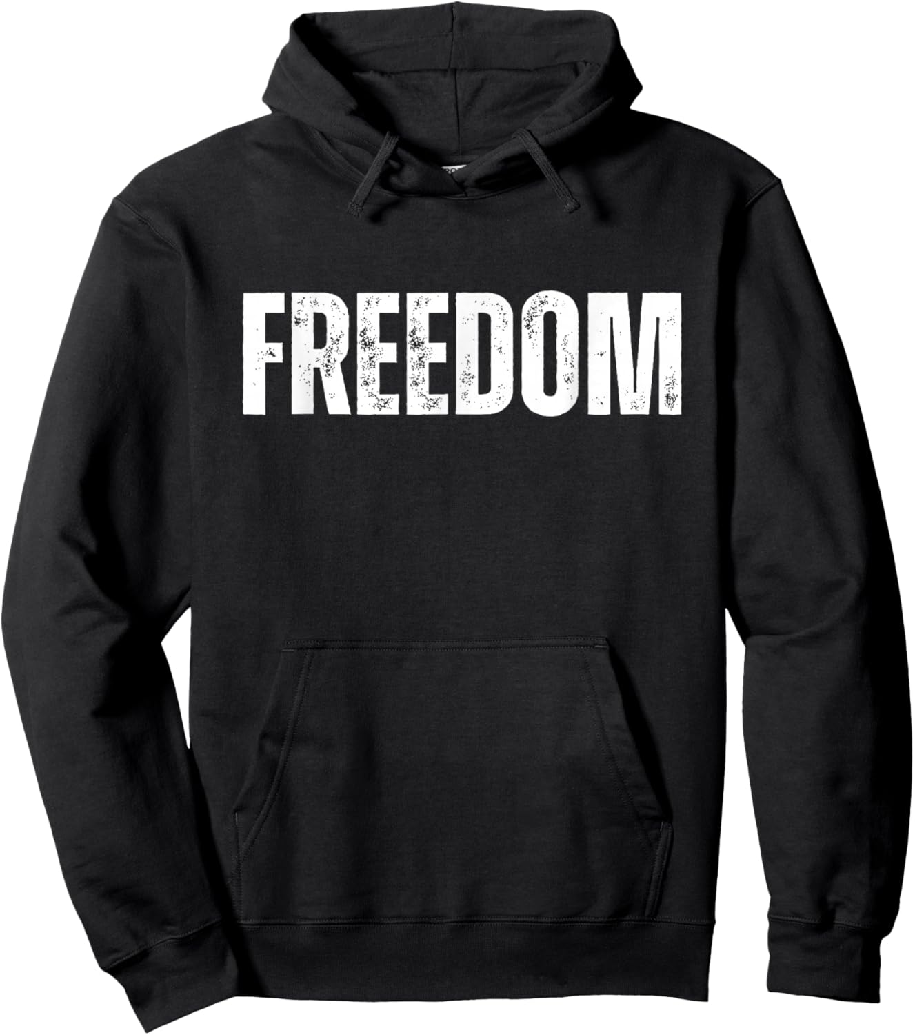 Freedom Patriotic Distressed Novelty Hoodie - Hoodie | Black