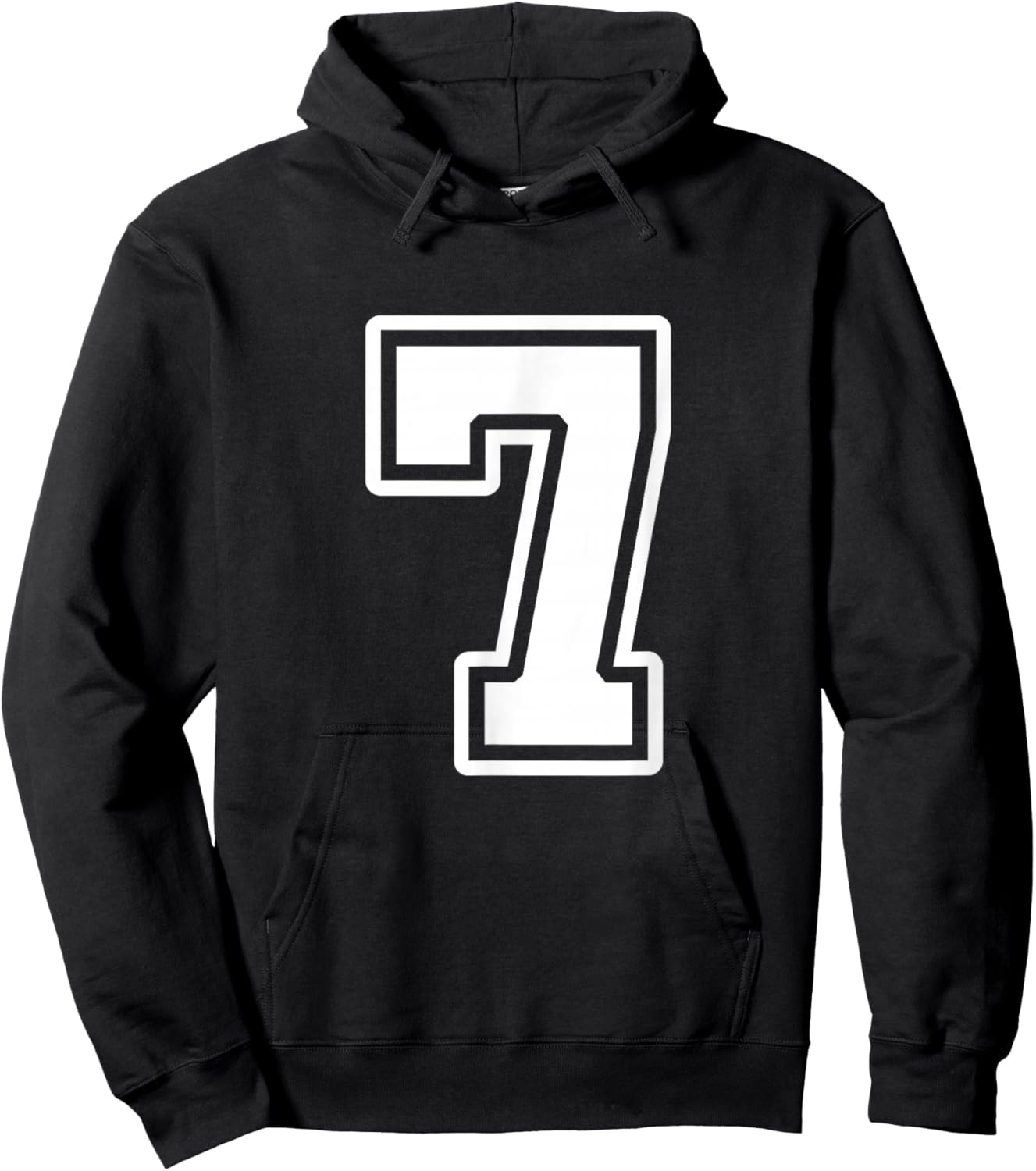 7th Birthday 7 Years Number 7 Uniform Sports Team Jersey Hoodie - Hoodie | Black