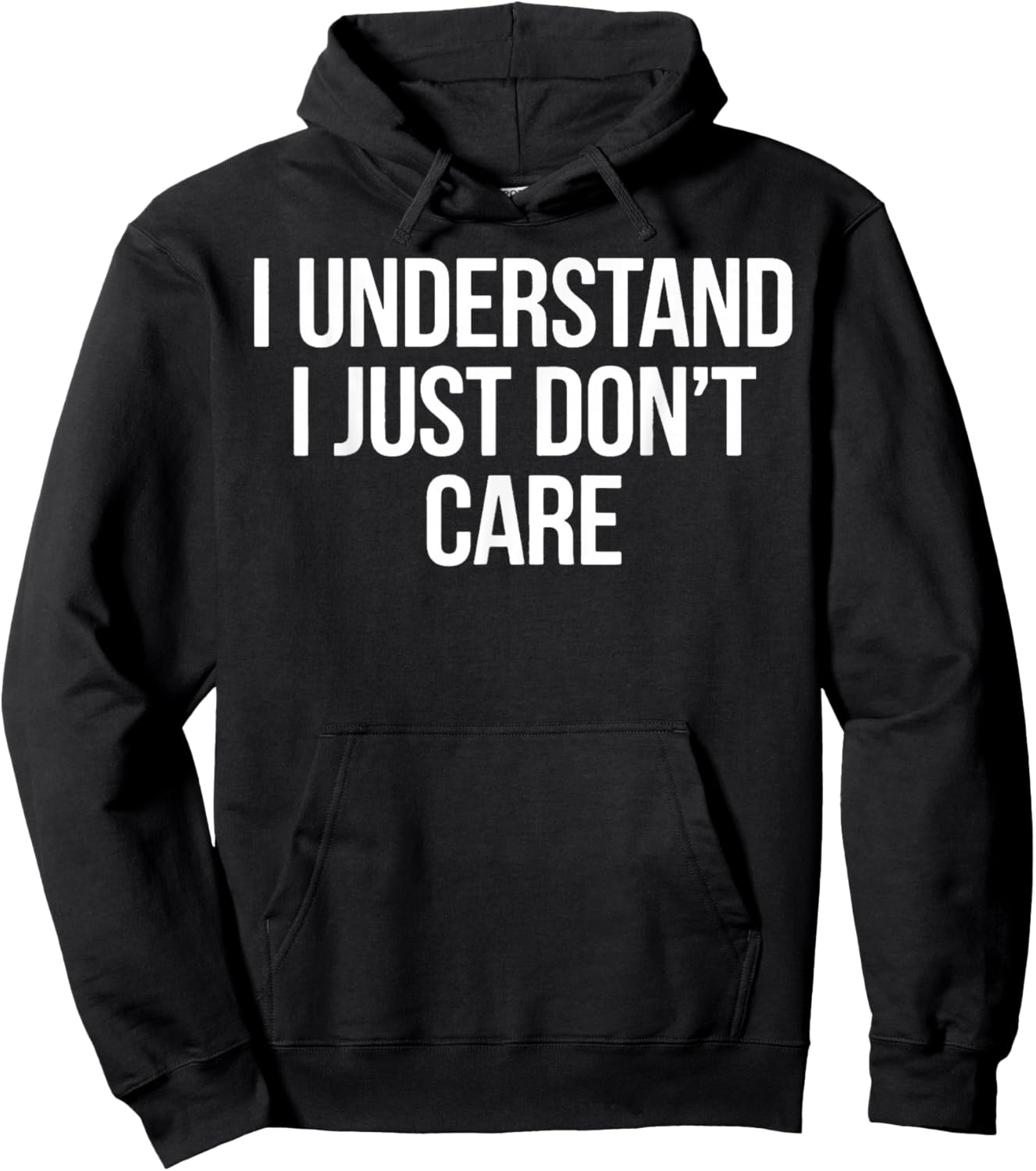 Vintage Funny Classic I Understand I Just Don't Care Hoodie - Hoodie | Black