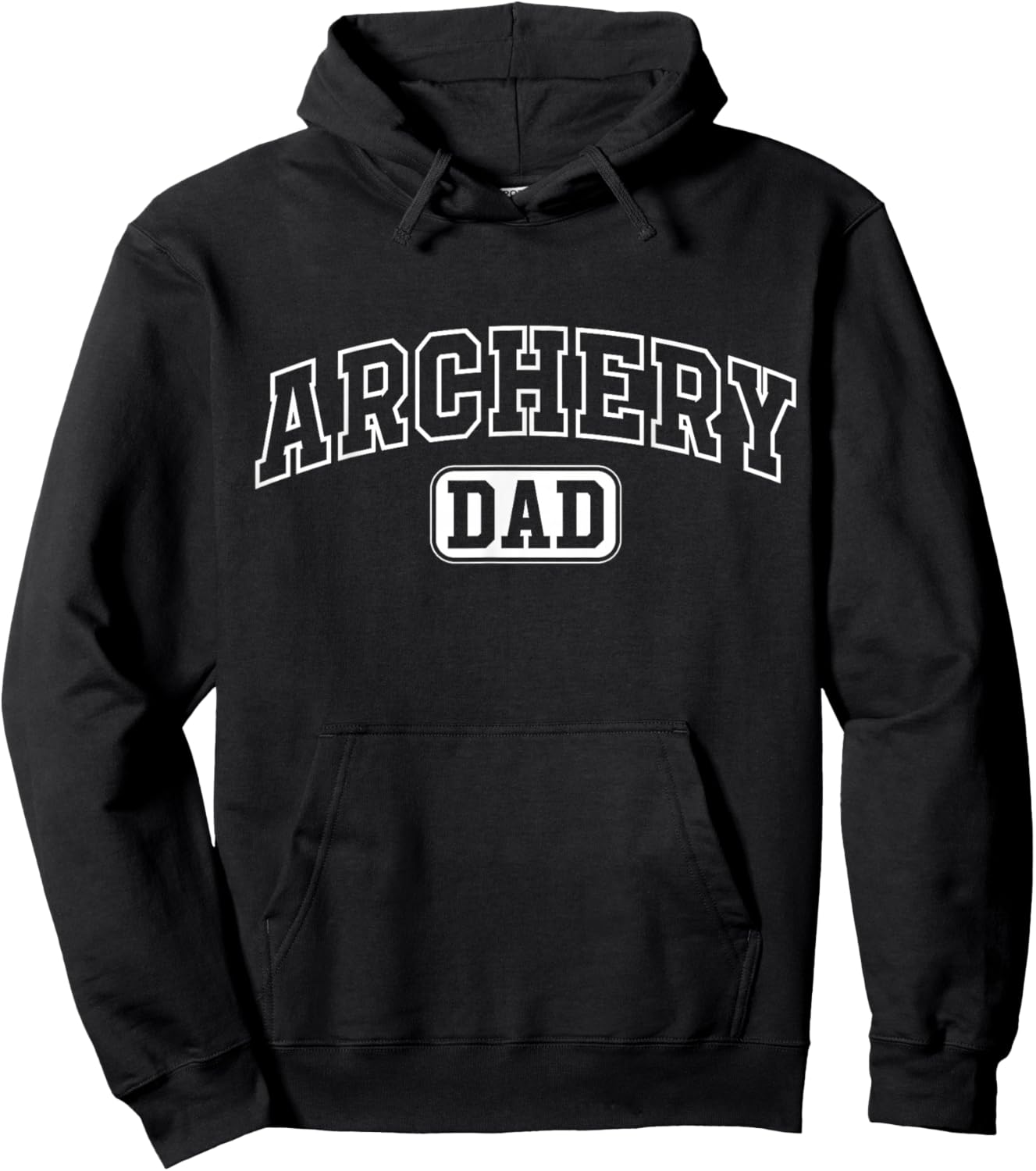 Archery Dad Fun Athletic Lettering Fathers Day Coach Archer Hoodie - Hoodie | Black