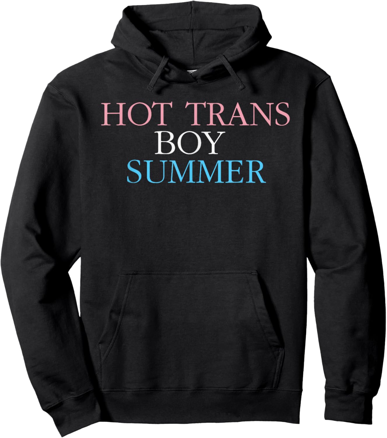 Hot Trans Boy Summer Funny Transgender LGBT Design Hoodie - Hoodie | Black