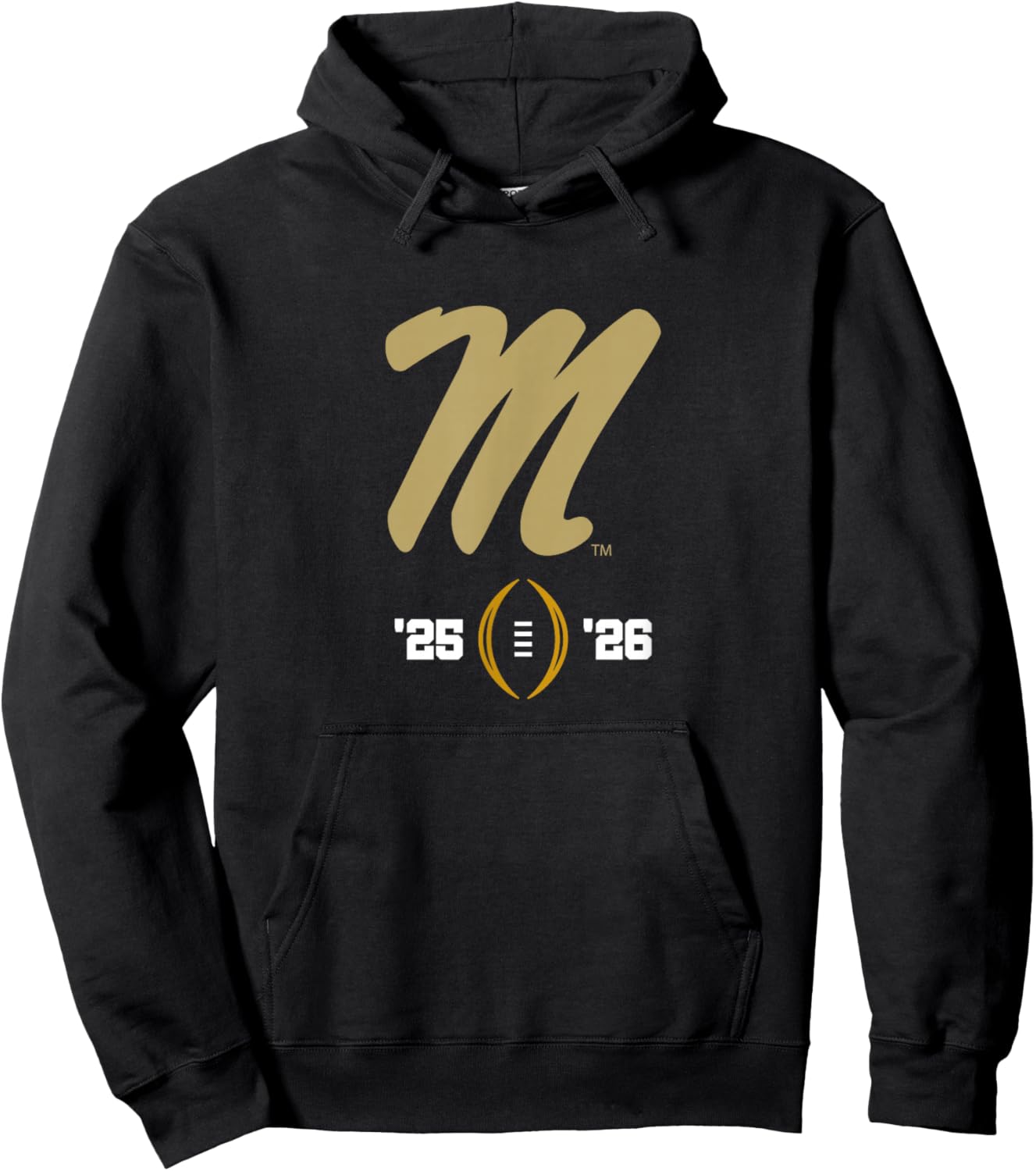 Ole Miss Rebels 2025-26 College Football Playoff Logo Hoodie - Hoodie | Black