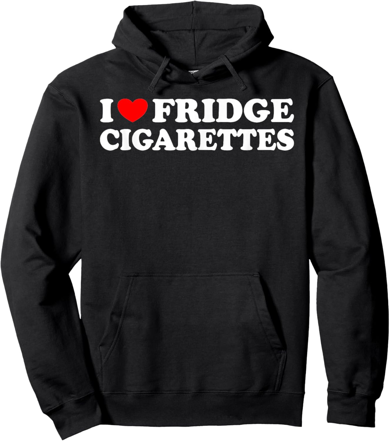 I Love Fridge Cigarettes Funny Cold Beer Pun Drinking Joke Hoodie - Hoodie | Black