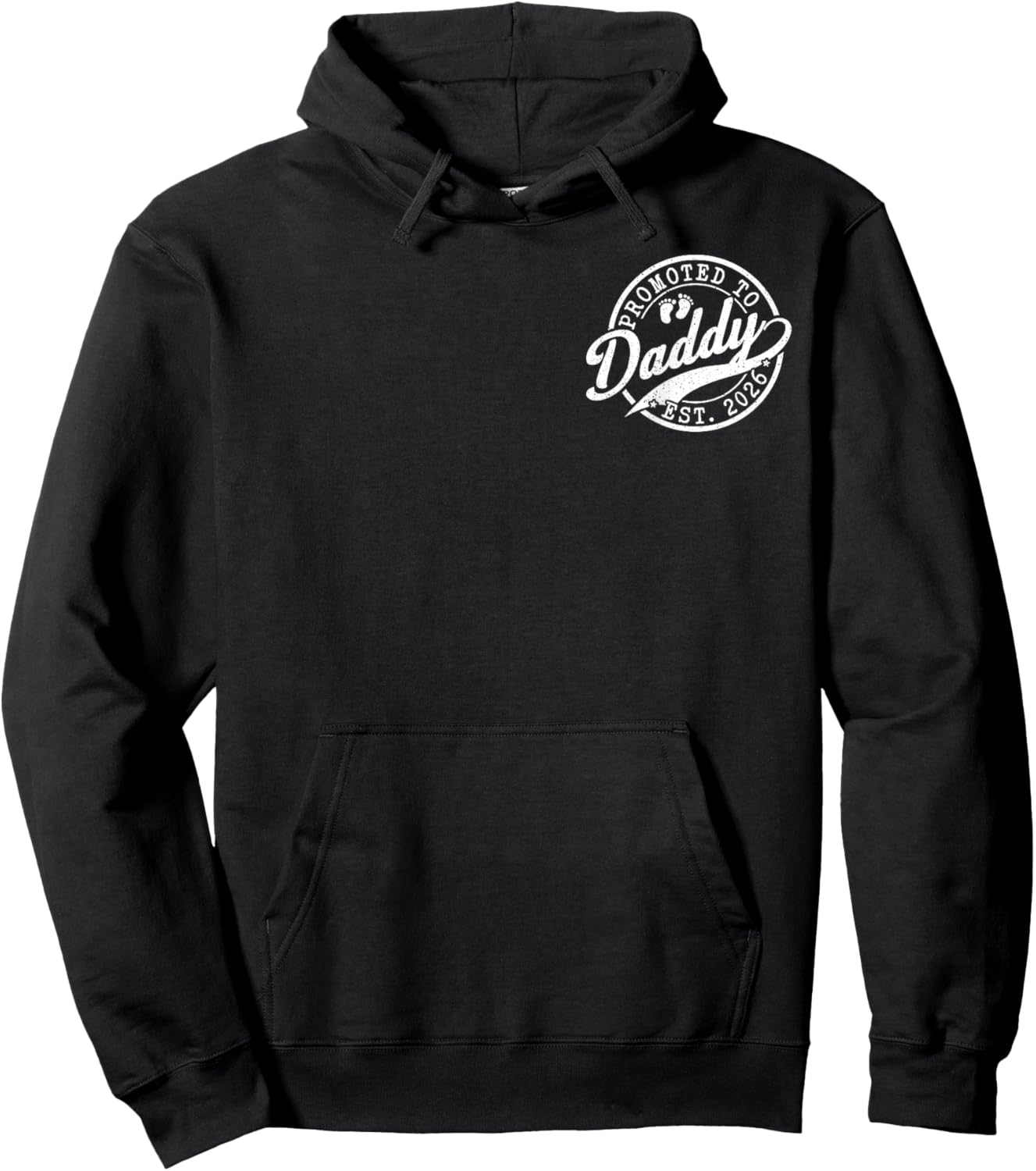 Dad to Be Est 2026 New Dad Announcement Promoted to Daddy Hoodie - Hoodie | Black