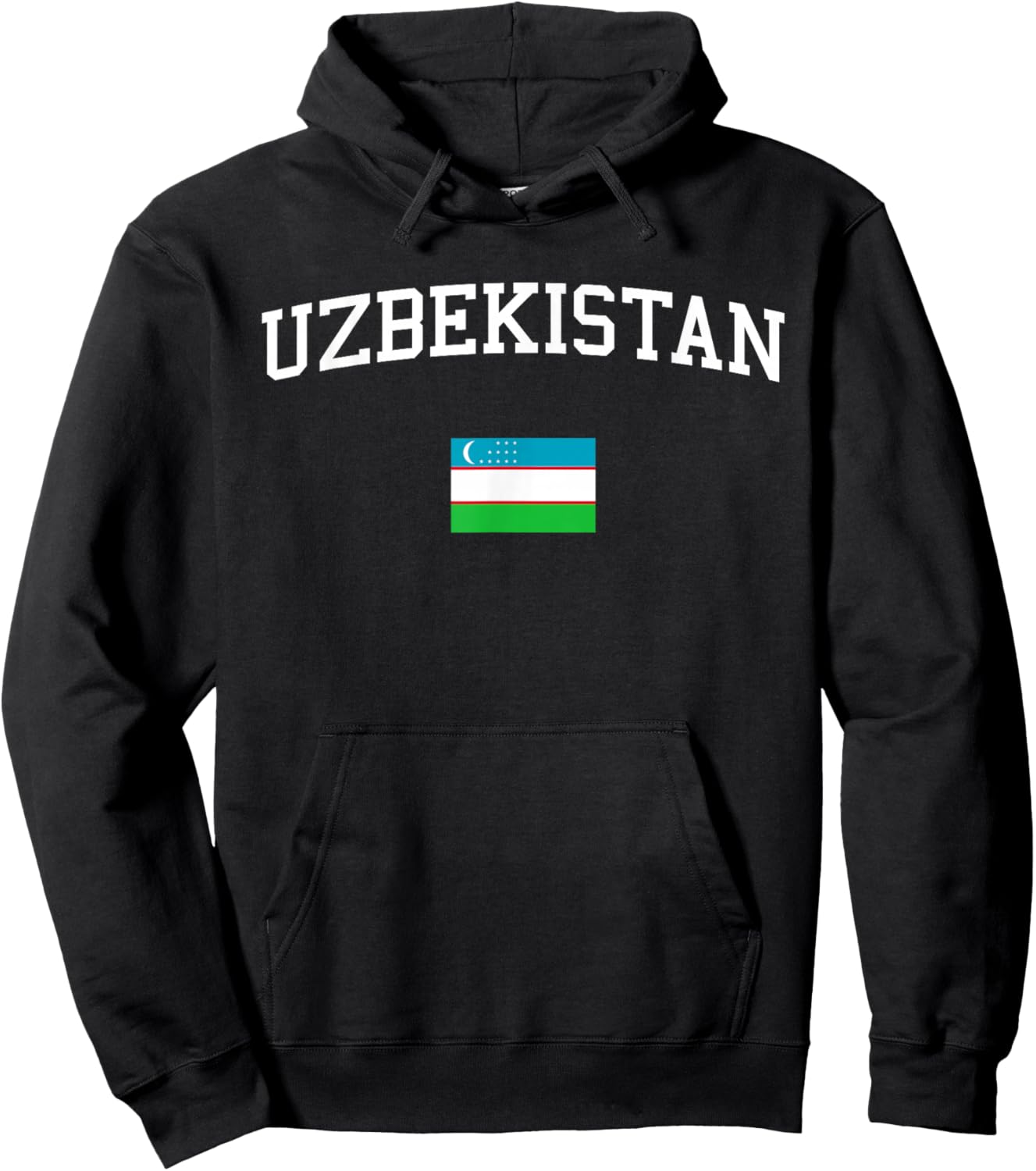 Uzbekistani Flag Men Women Kids Uzbekistan Hoodie - Hoodie | Black