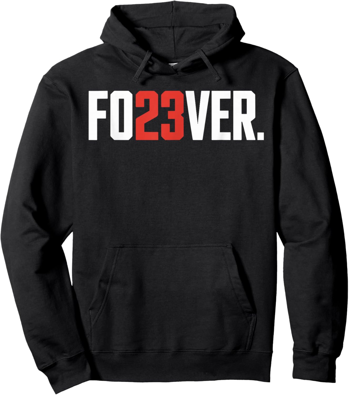 FO23VER Trendy Number 23 Baseball Team Sport Men Hoodie - Hoodie | Black