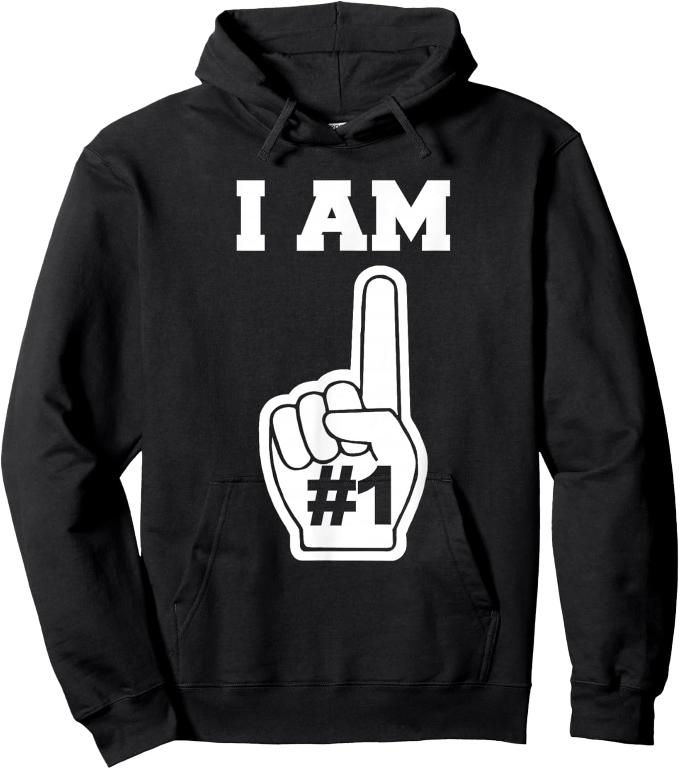 Foam Finger I AM Number ONE Hoodie - Hoodie | Black