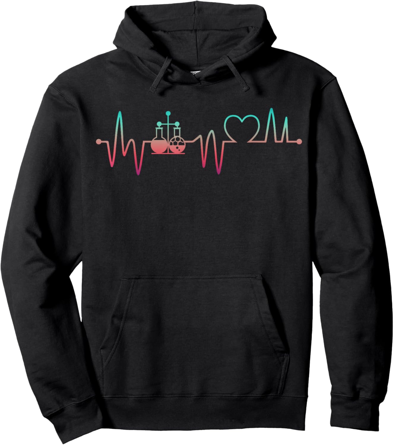 Chemistry Nerd Heartbeat Science Geek Lover Teacher Chemist Hoodie - Hoodie | Black