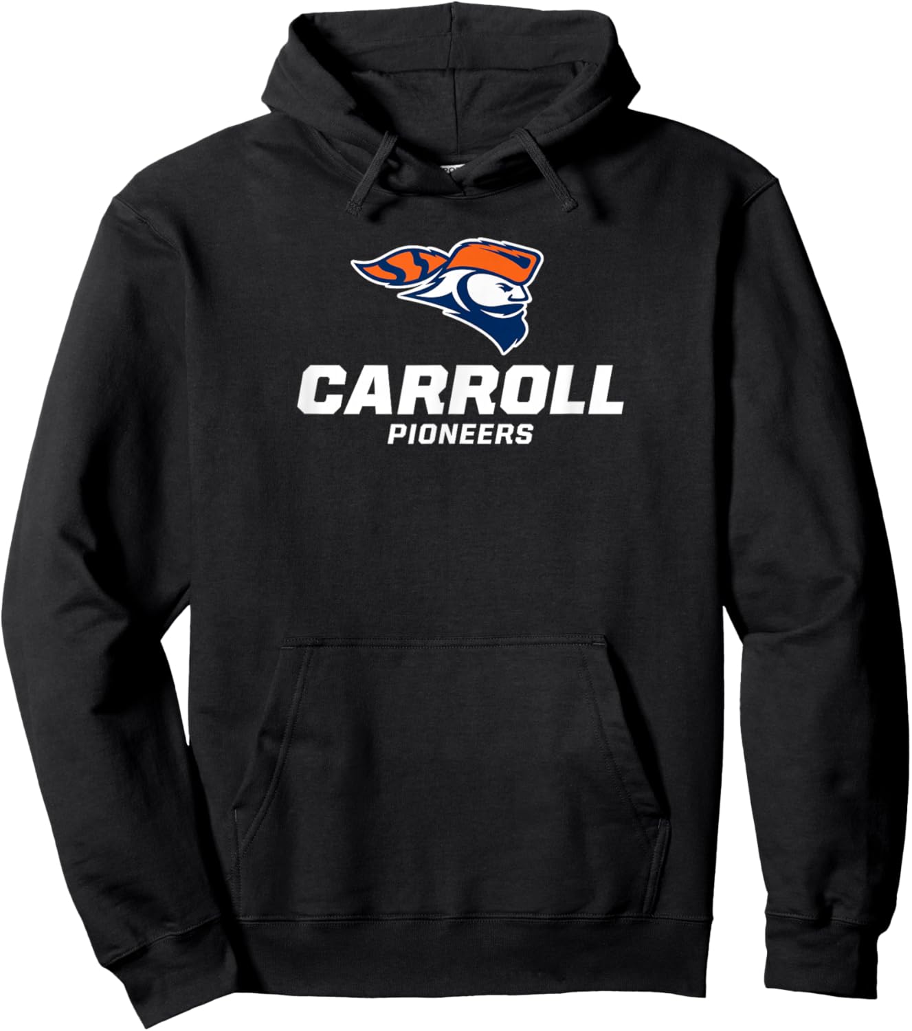 Carroll University Pioneers Primary Logo Hoodie - Hoodie | Black