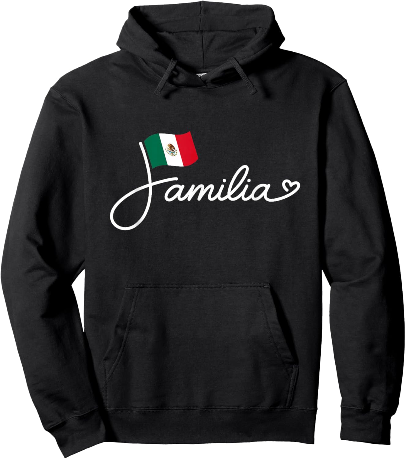 Mexico Familia - Mexican Flag Family Heritage Word Art Hoodie - Hoodie | Black