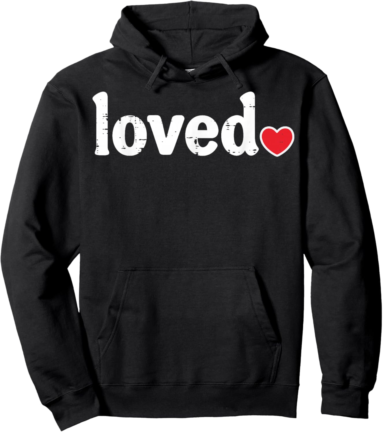Valentines Day Loved Heart Cute Boys Girls Kids Women Men Hoodie - Hoodie | Black
