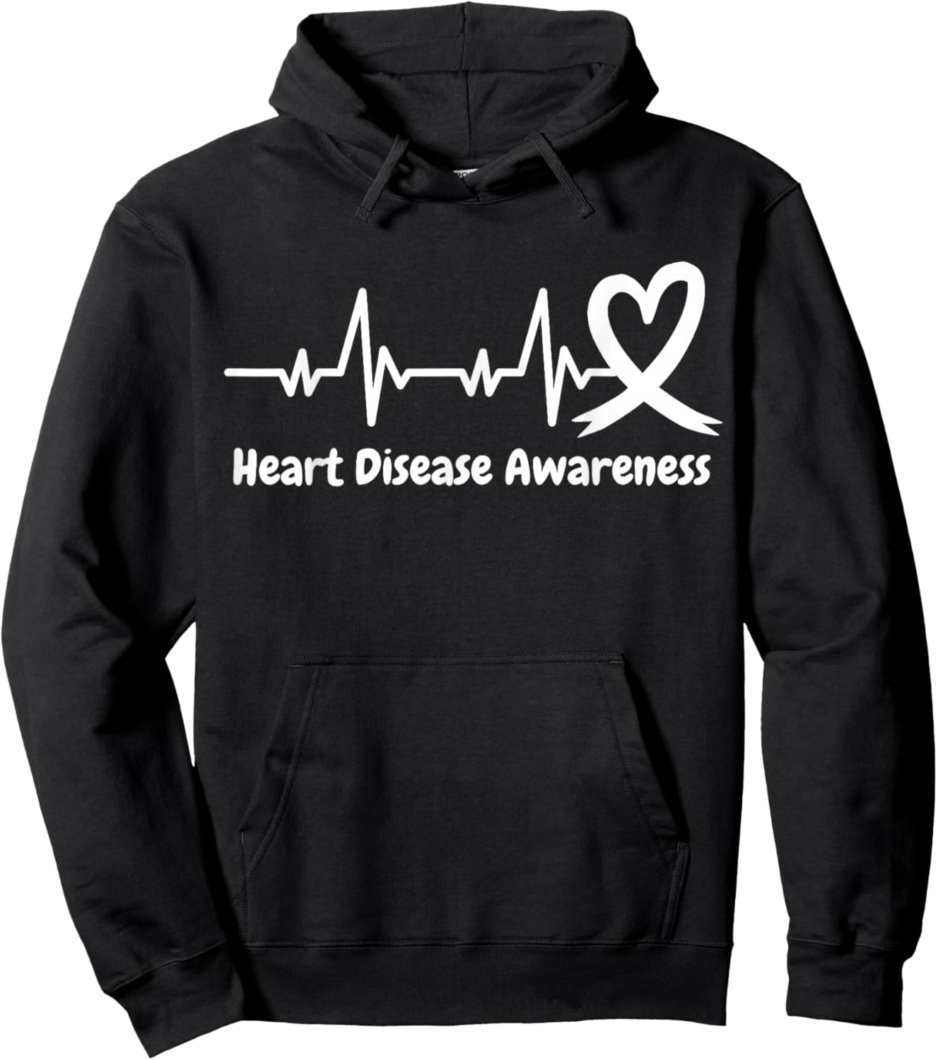 Heart Disease Awareness Go Red in February Health Red Heart Hoodie - Hoodie | Black