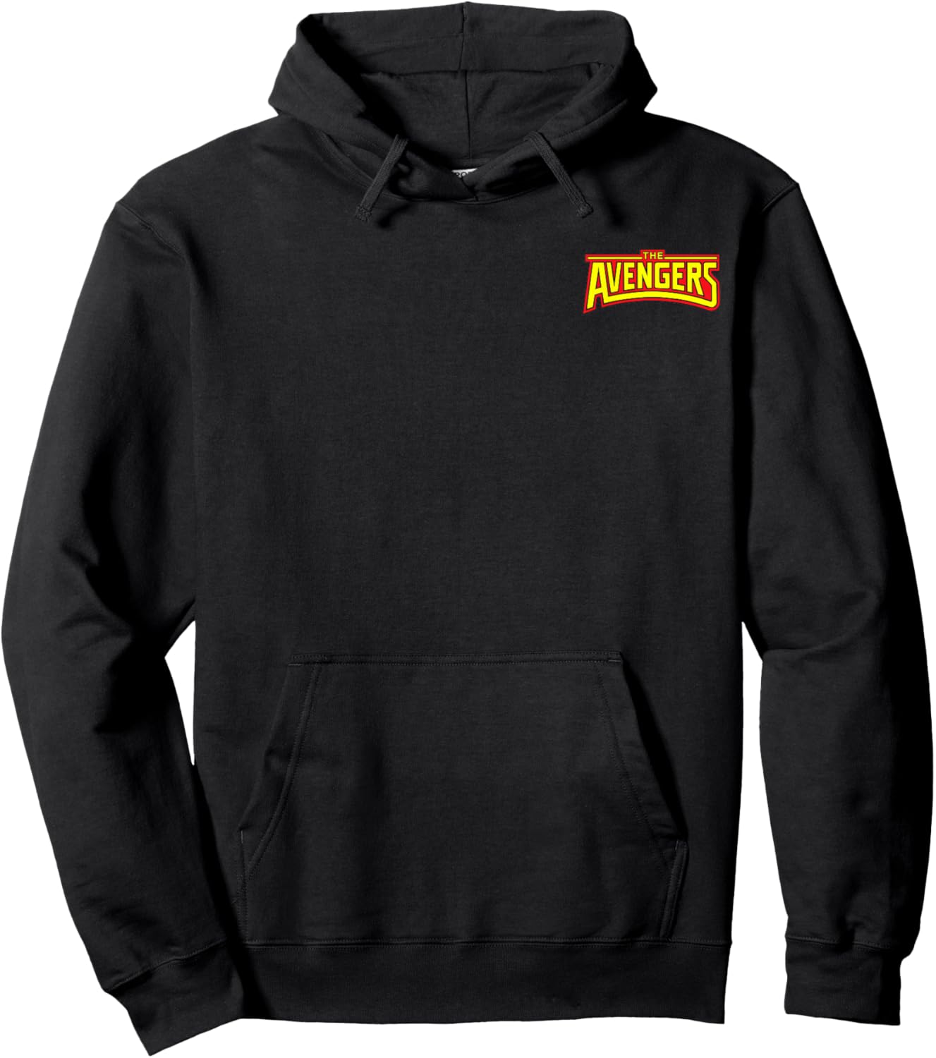 Marvel Super Heroes Avengers Logo Classic Pocket Art Hoodie - Hoodie | Black