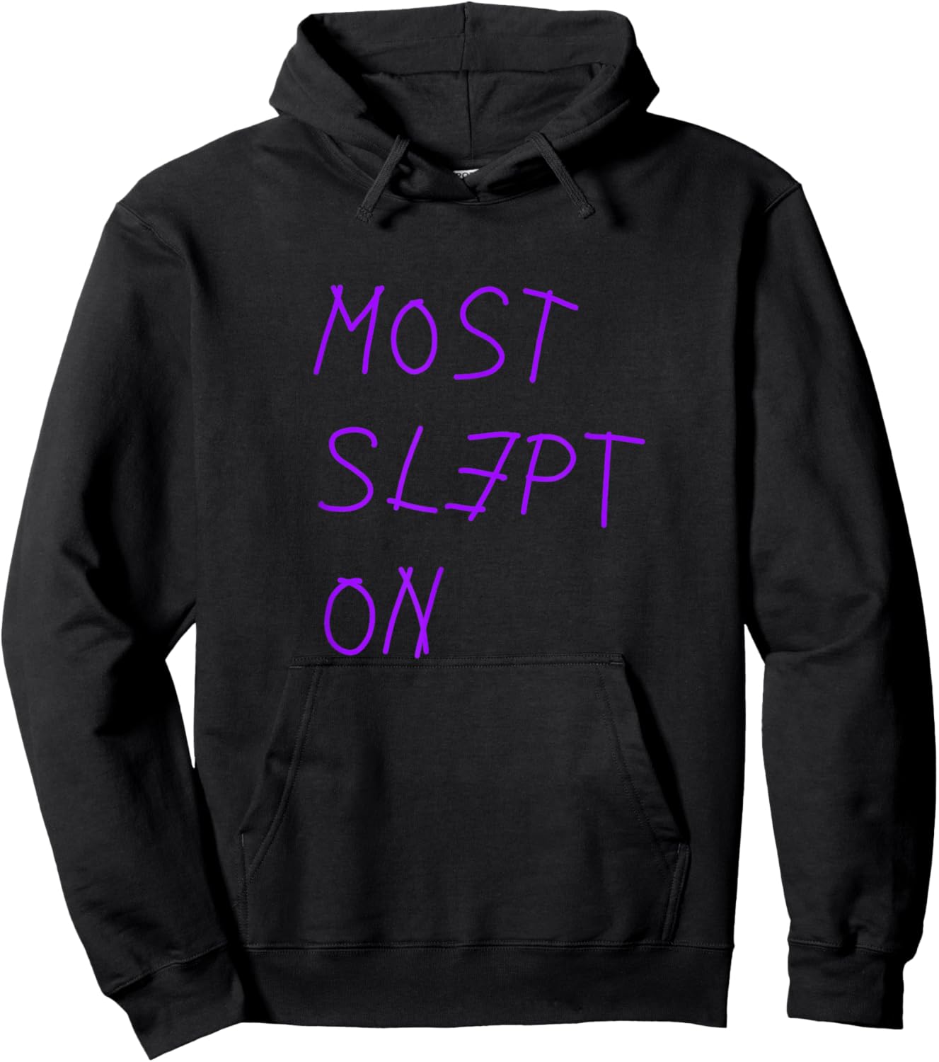 Purple Color Most Slept On Purple Graphic Hoodie - Hoodie | Black