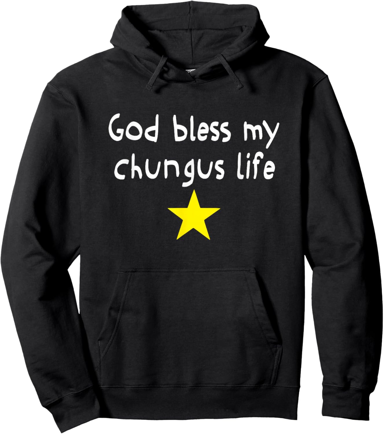 God Bless My Chungus Life, Funny Brainrot Meme Gen Z Trendy Hoodie - Hoodie | Black