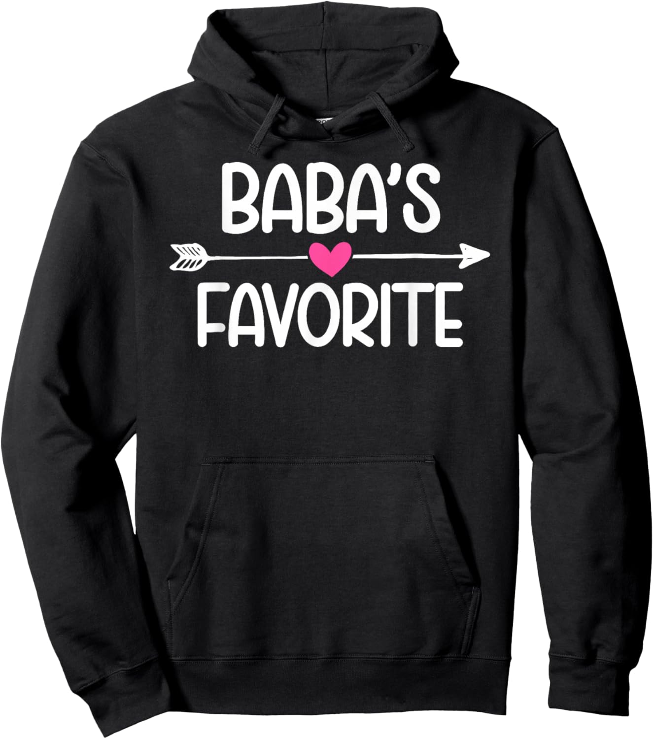 Funny Babas Favorite Son Daughter I'm Baba's Favorite Humor Hoodie - Hoodie | Black