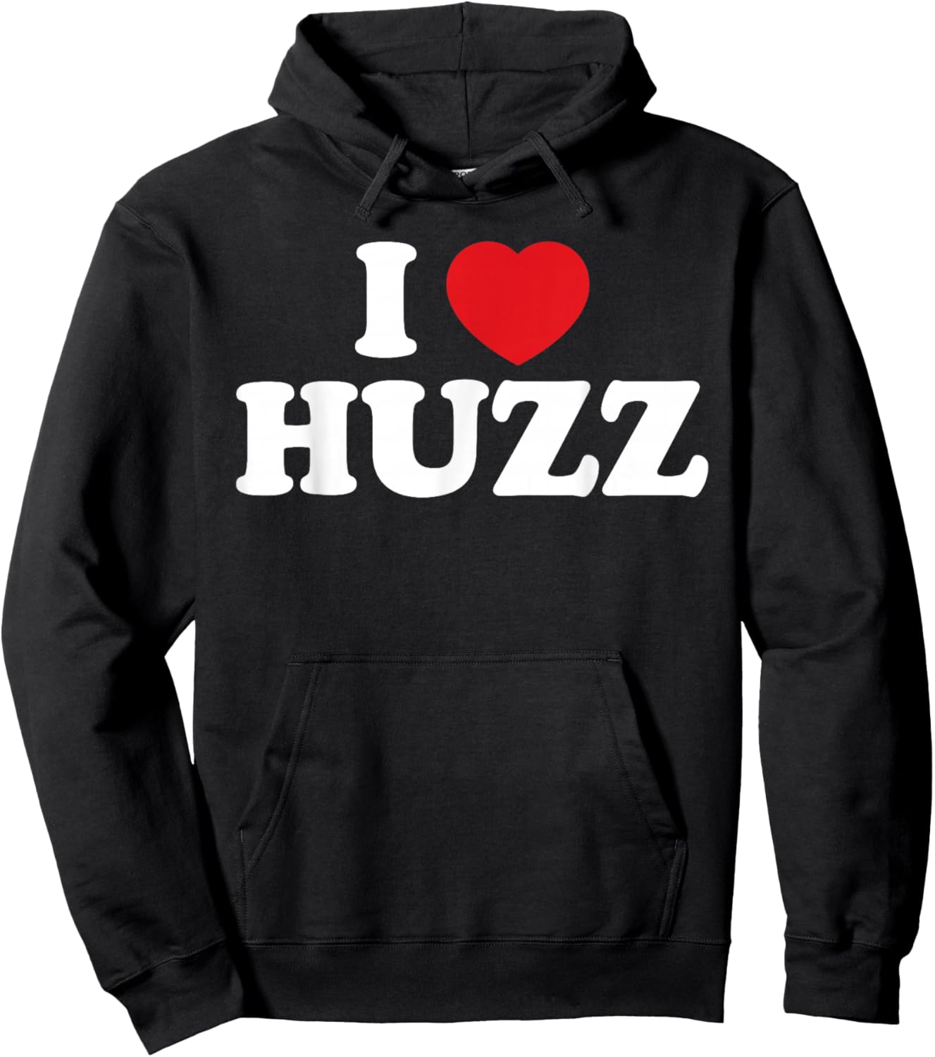 I Heart Huzz Trendy Slang Love for Youth Men Women Hoodie - Hoodie | Black
