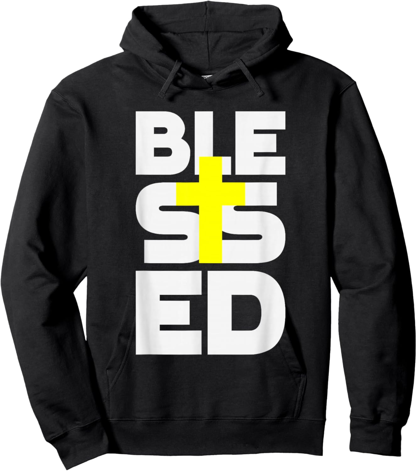 Blessed Cross Christian Faith Religious Design Women Men Kid Hoodie - Hoodie | Black