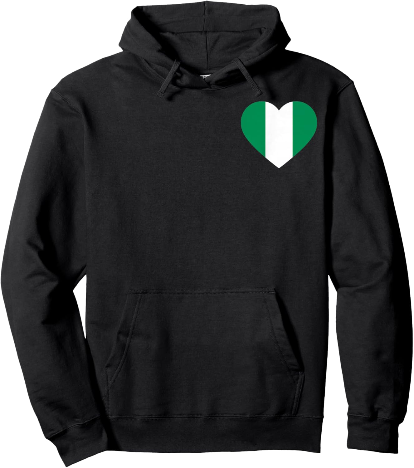 Nigeria Proud Heritage Pocket National Nigerian Flag Roots Hoodie - Hoodie | Black