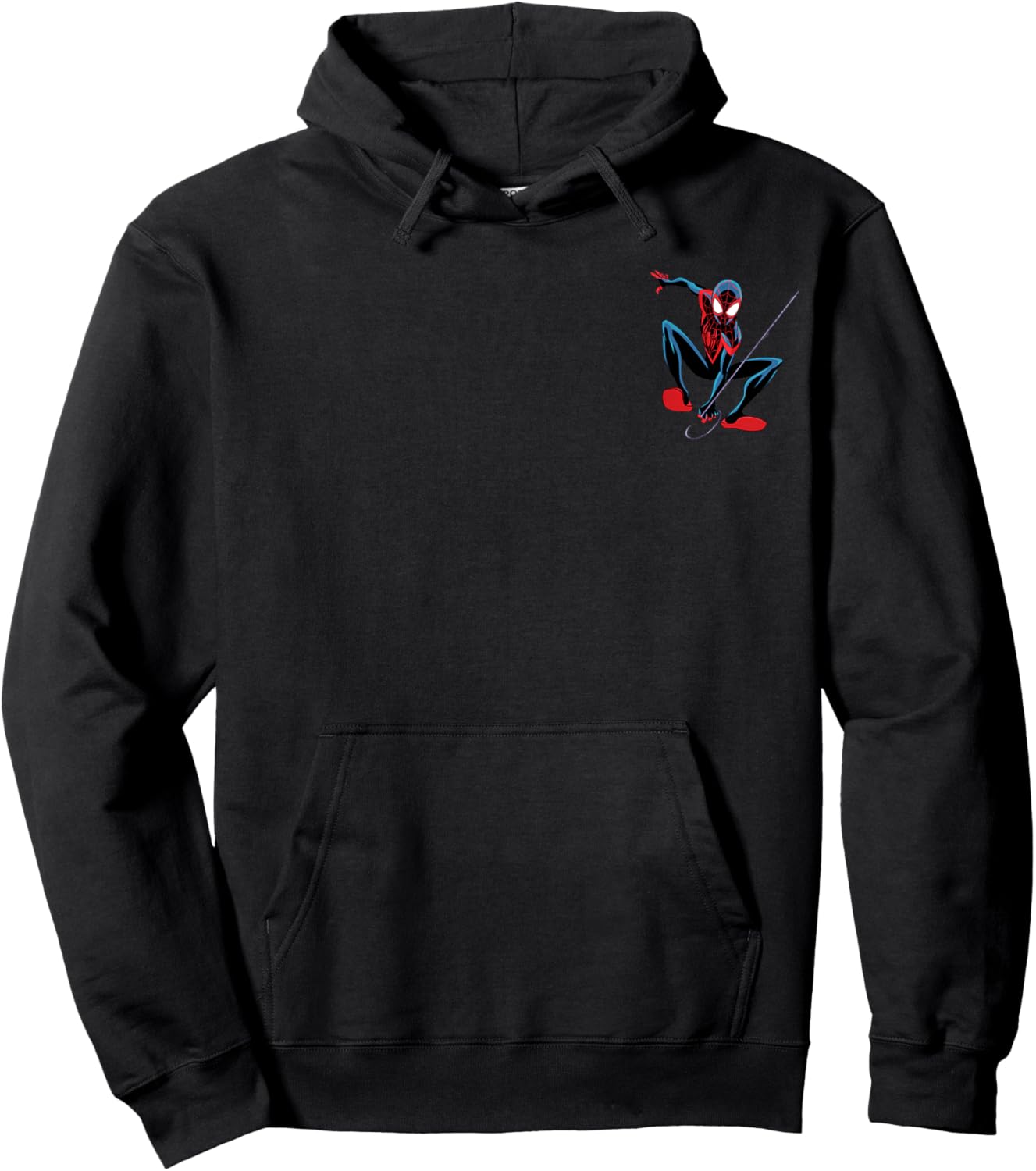 Marvel Super Heroes Miles Morales Spider-Man Pocket Art Hoodie - Hoodie | Black