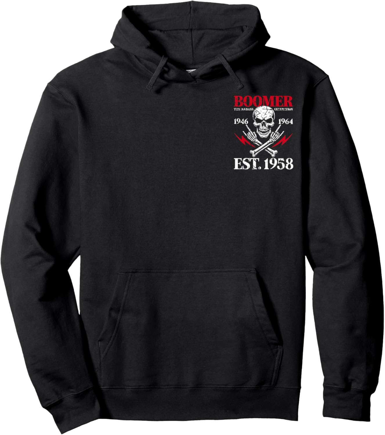 Boomer Generation Badass Before All You Sissies 1958 (2Side) Hoodie - Hoodie | Black