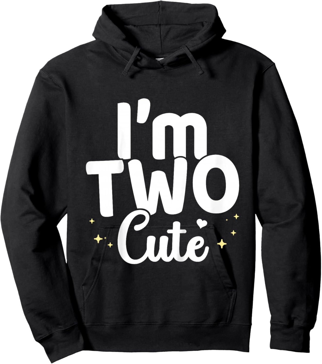 Kids I'm Two Cute Toddler 2 Year Old - 2nd Birthday Hoodie - Hoodie | Black