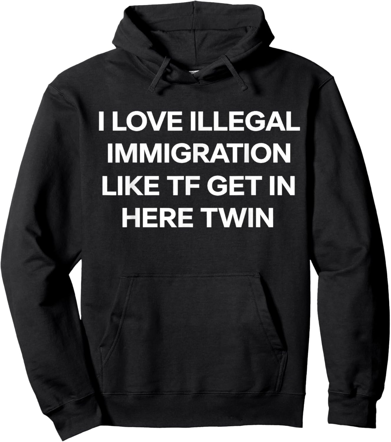 I Love Illegal Immigration Get in Here Twin Funny Hoodie - Hoodie | Black