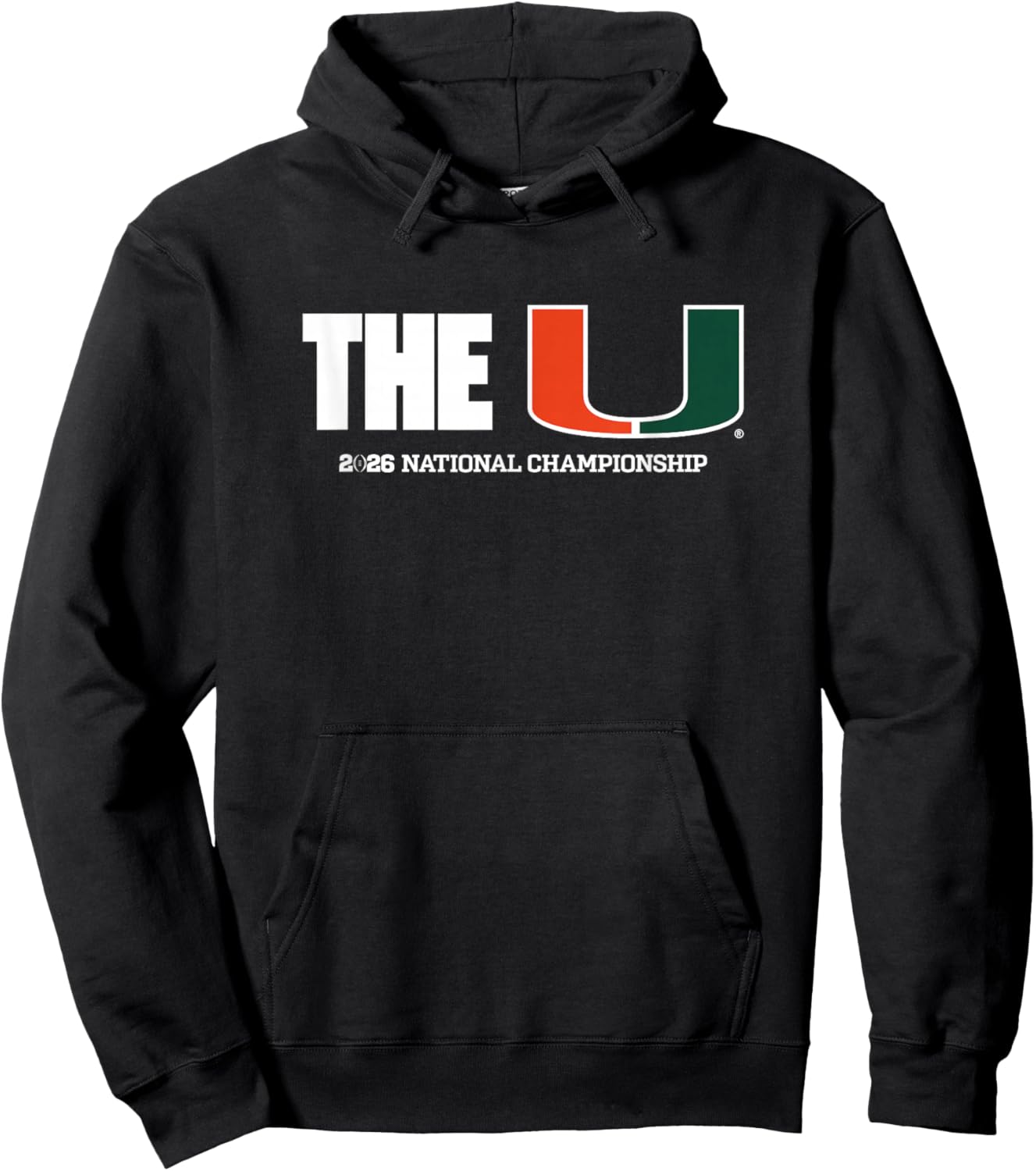 Miami 2025-26 CFP National Championship The U (Black) Hoodie - Hoodie | Black