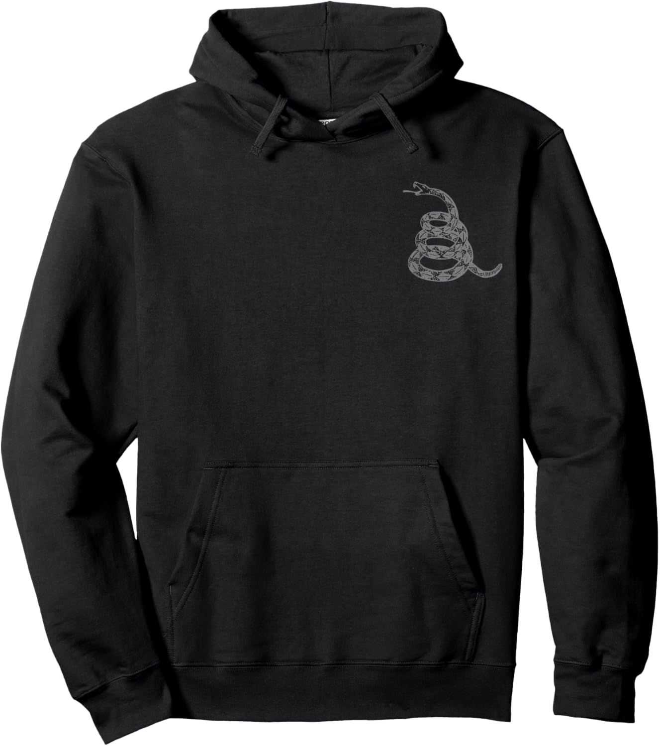 Gadsden Snake Gray Style Hoodie - Hoodie | Black