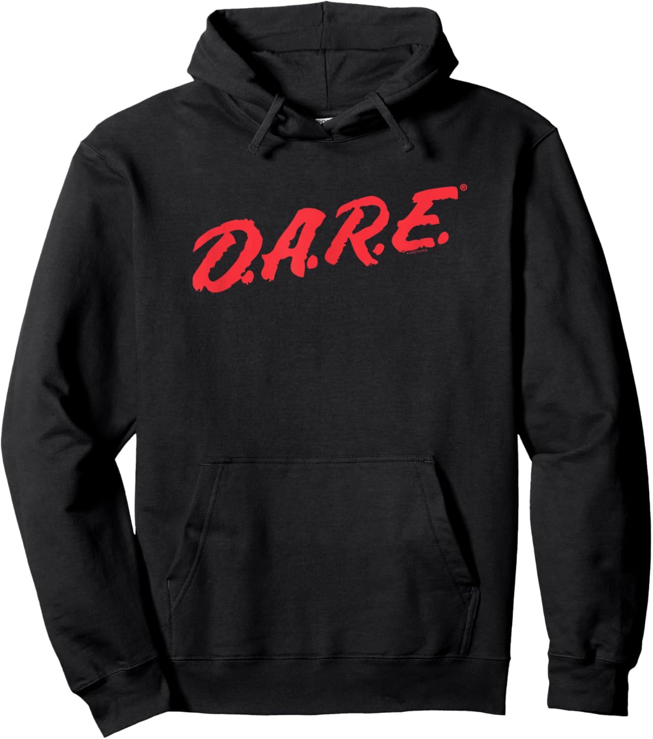 D.A.R.E. Program Simple Red Logo Retro PSA Hoodie - Hoodie | Black