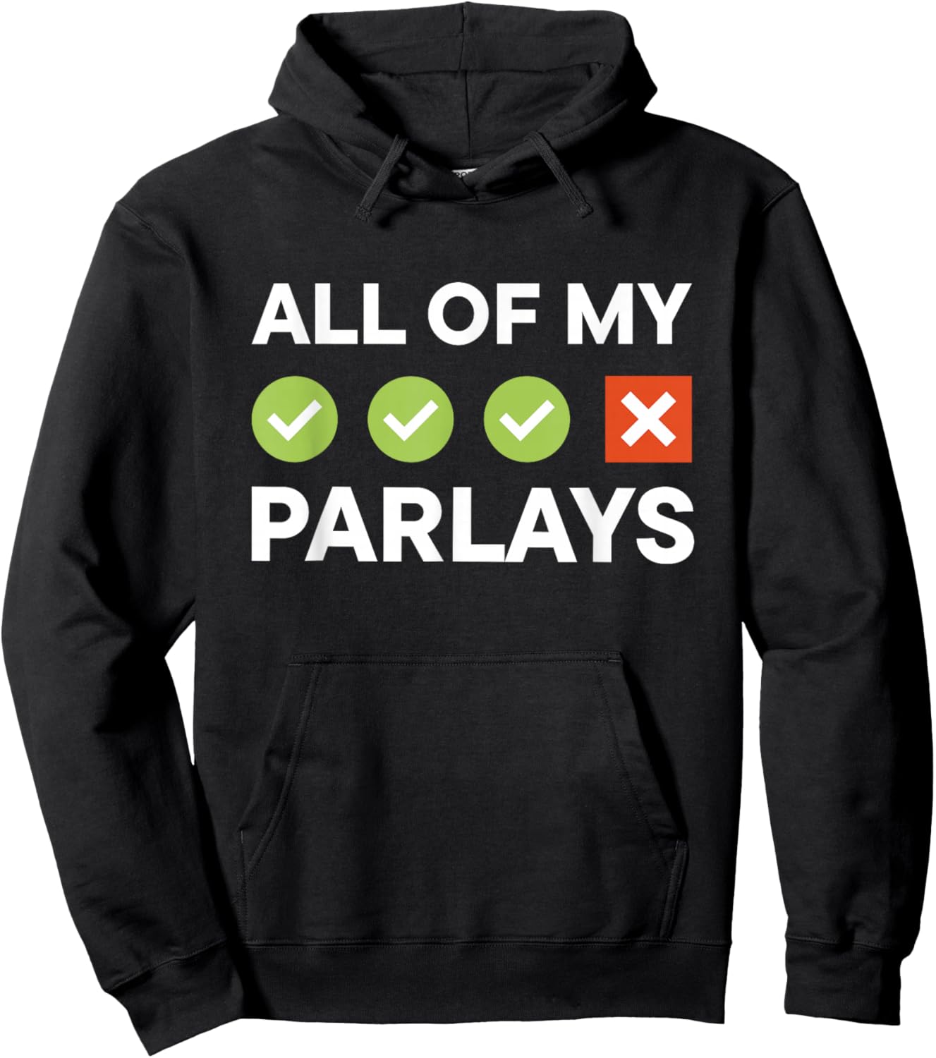 All of My Parlays Sports Fan Meme Hoodie - Hoodie | Black