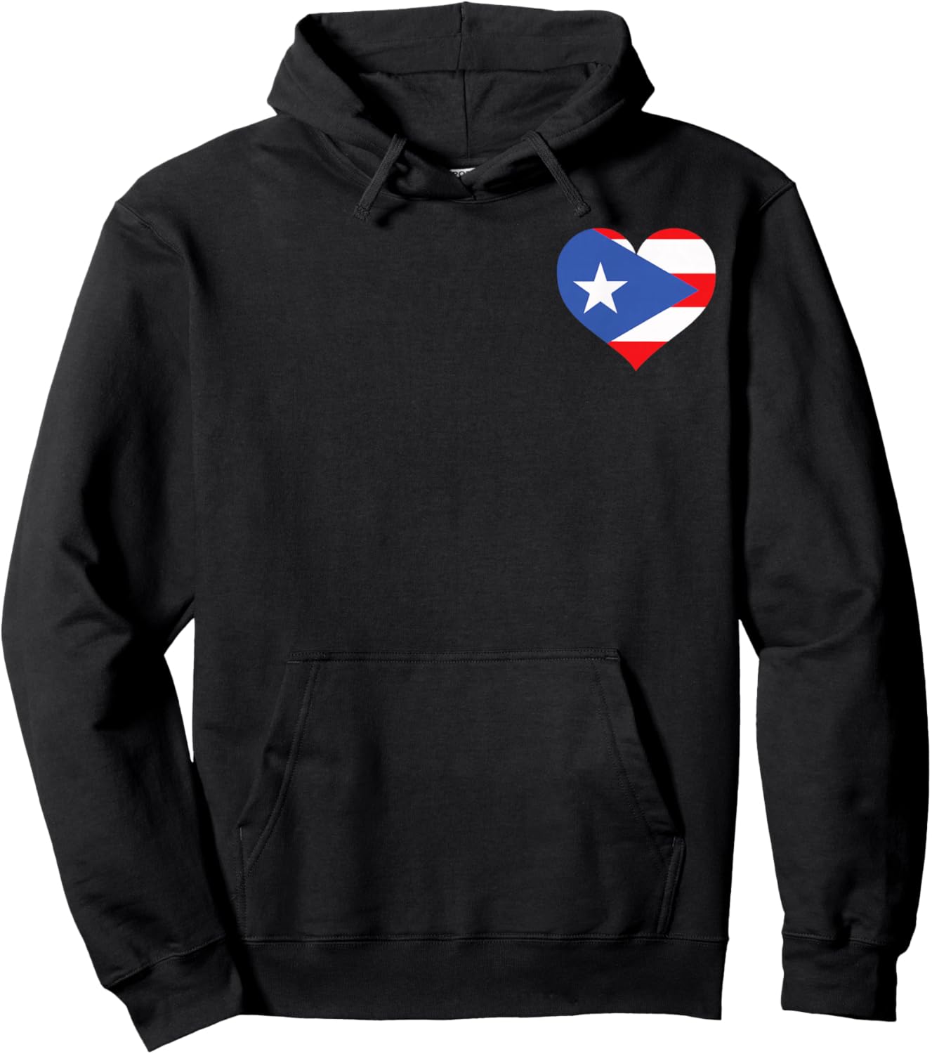 Puerto Rico Flag Heart Hispanic Heritage Puerto Rican Pride Hoodie - Hoodie | Black