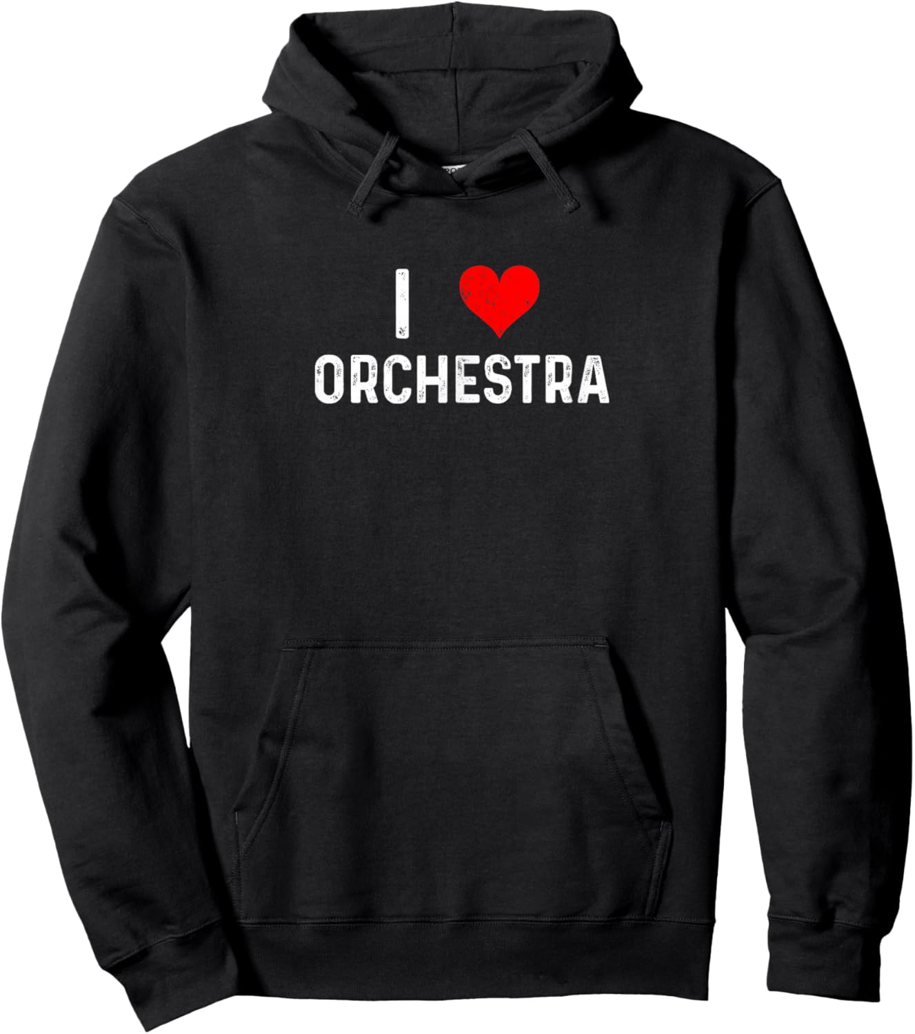 I Love Orchestra - Heart Music Flute Cello Violin Viola Hoodie - Hoodie | Black