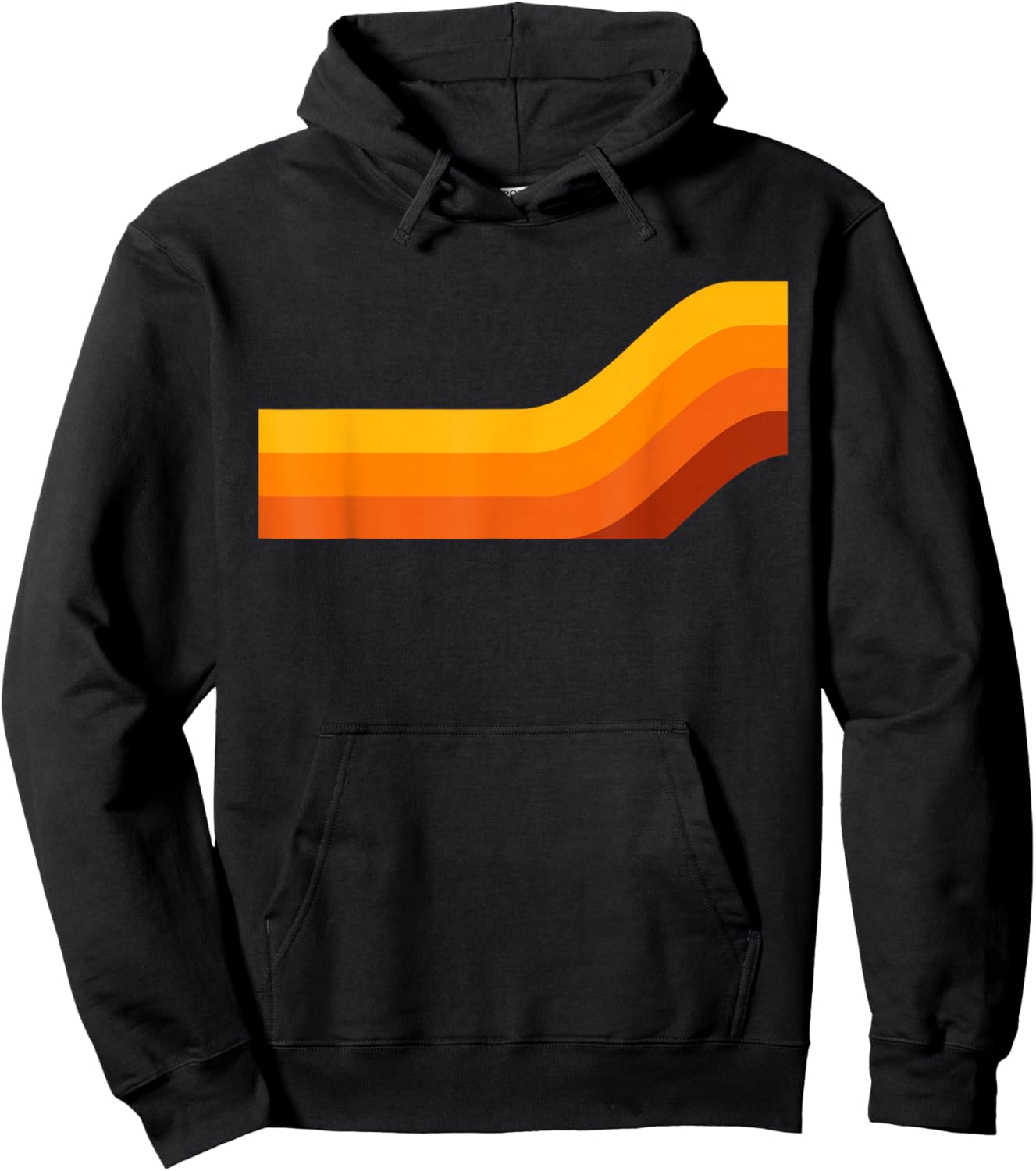 Pop Art, Retro, 1960s Vintage Modernism Graphic, Stripes Hoodie - Hoodie | Black