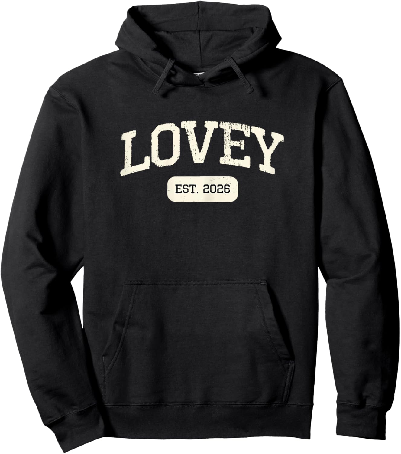 New Lovey Est 2026 1st First Time Pregnancy Announcement Hoodie - Hoodie | Black