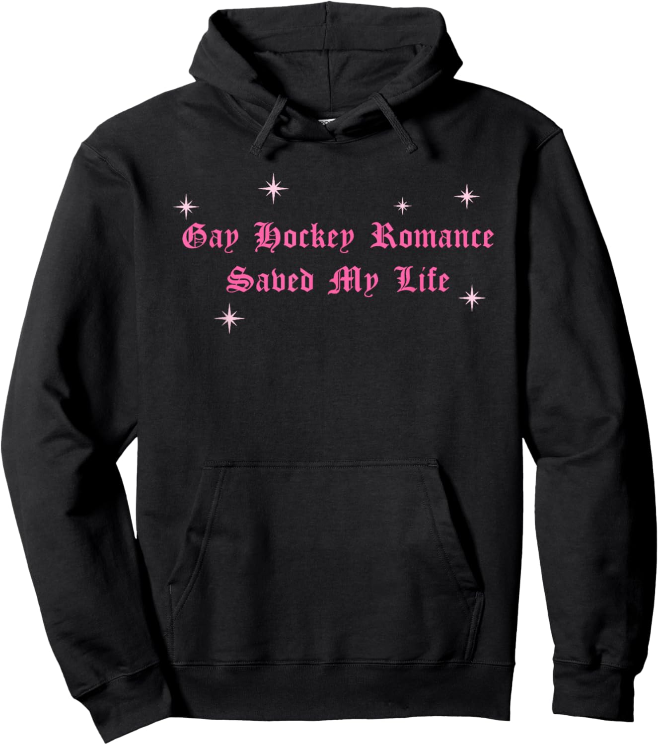Gay Hockey Romance Saved My Life LGBTQ Hockey Gay Pride Hoodie - Hoodie | Black