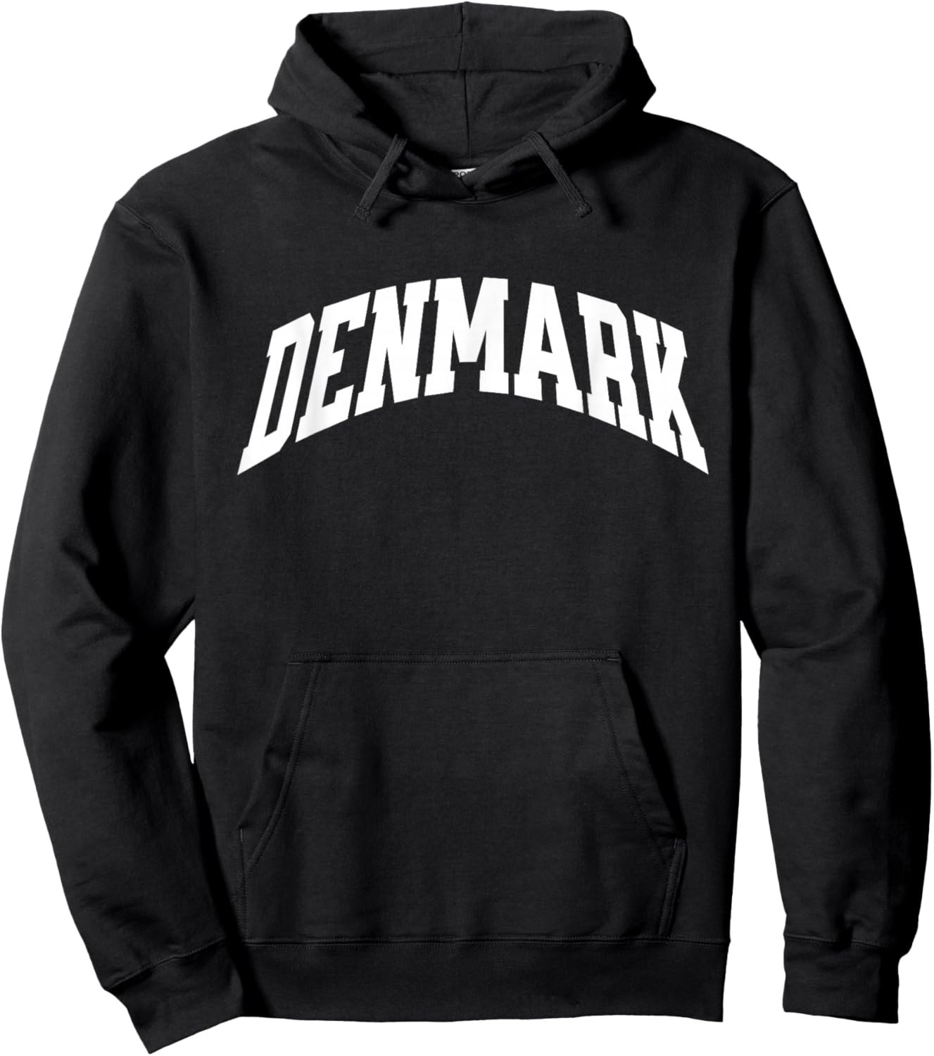 Denmark College Style Sports Fan Hoodie - Hoodie | Black