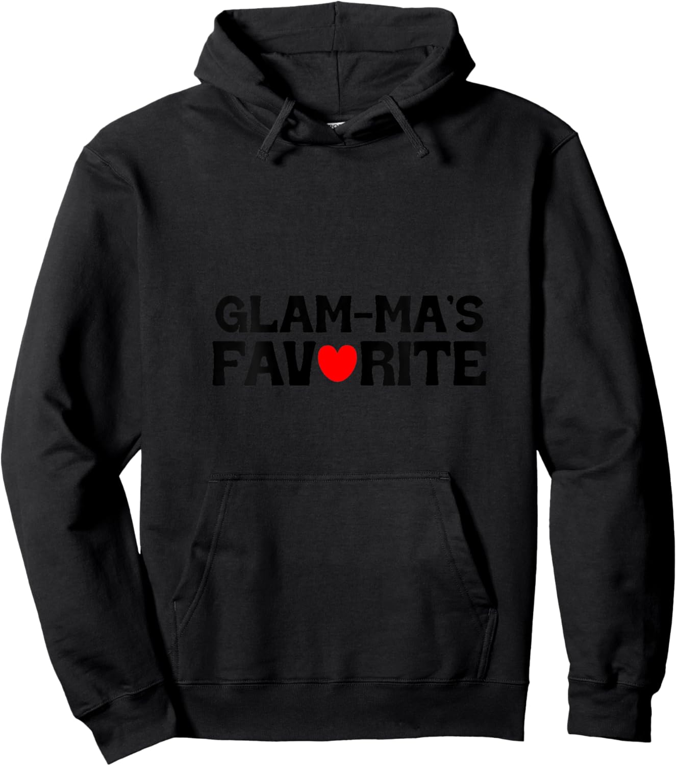 Gla-ma’s Favorite Cute Grandma for Grandson Granddaughter V-Neck Hoodie - Hoodie | Black