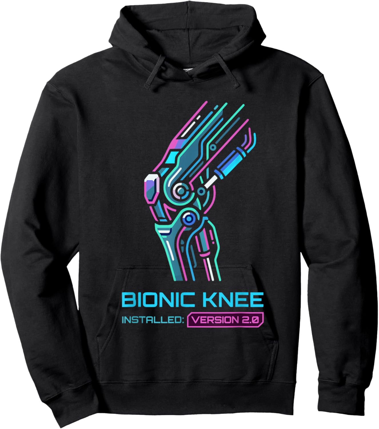 Post Op Knee Surgery Bionic Knee Replacement Recovery Hoodie - Hoodie | Black
