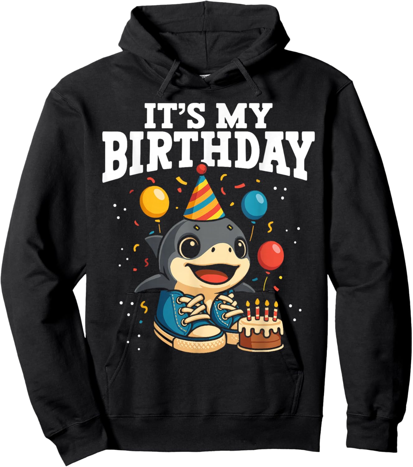 Its My Birthday Tralalero Tralala Brainrot Hoodie - Hoodie | Black