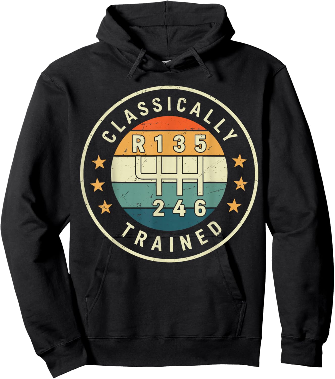 Classically Trained Manual Transmission Funny Car Driver Guy Hoodie - Hoodie | Black