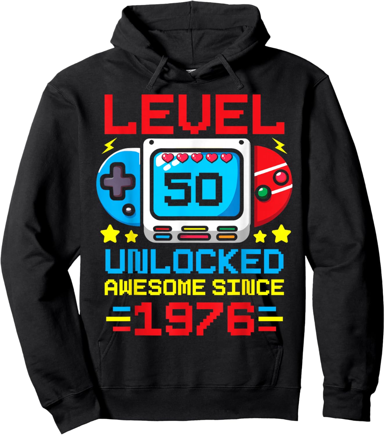 Level 50 Unlocked 50th Birthday Video Gamer Women Hoodie - Hoodie | Black