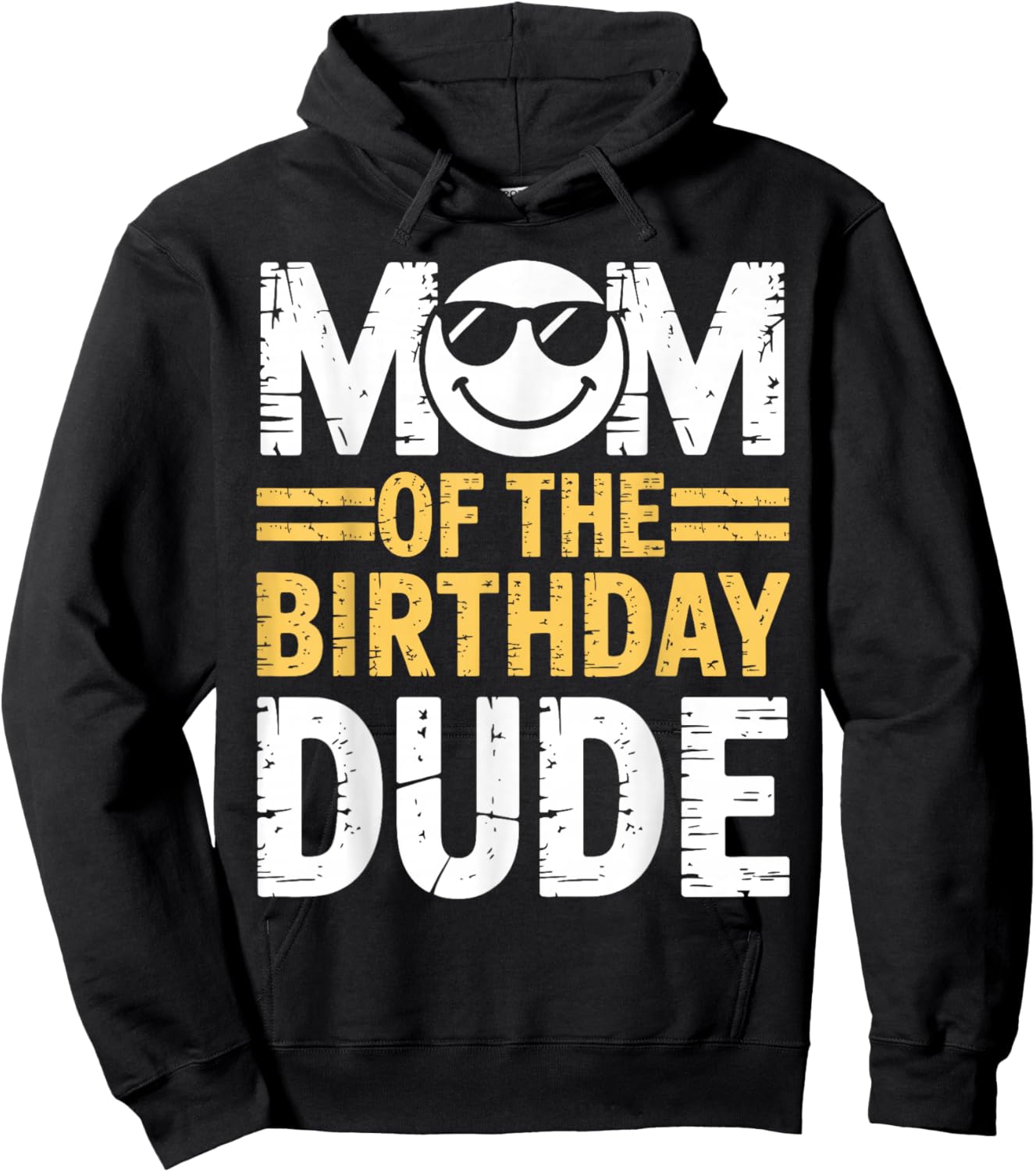 Mom of The Birthday Dude Cool Boy Mom Hoodie - Hoodie | Black