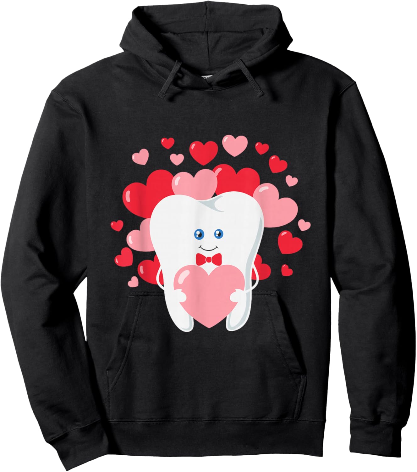 Tooth Dental Hygiene Dentist Valentine Hoodie - Hoodie | Black