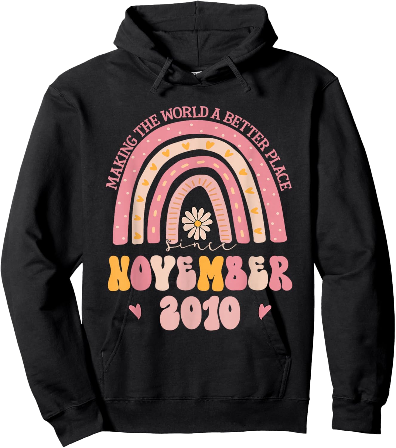 Turning 15 Retro November 2010 15th Birthday Hoodie - Hoodie | Black